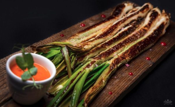 Calçots braseados